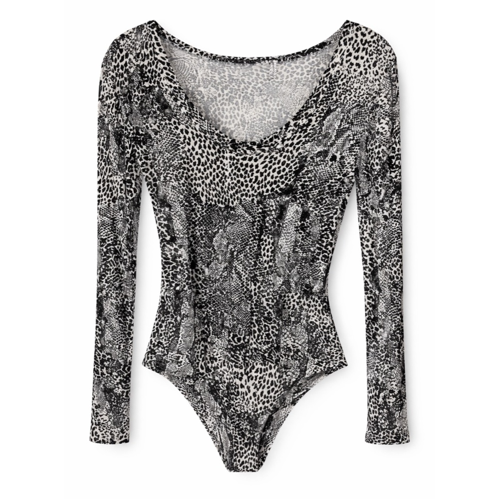 🐆 Free People Leopard Print Bodysuit